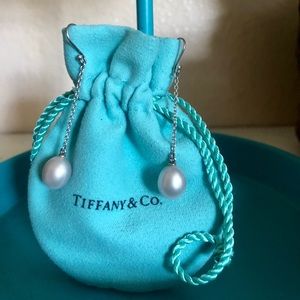 Genuine Tiffany & Co Pearl Dangling Earrings